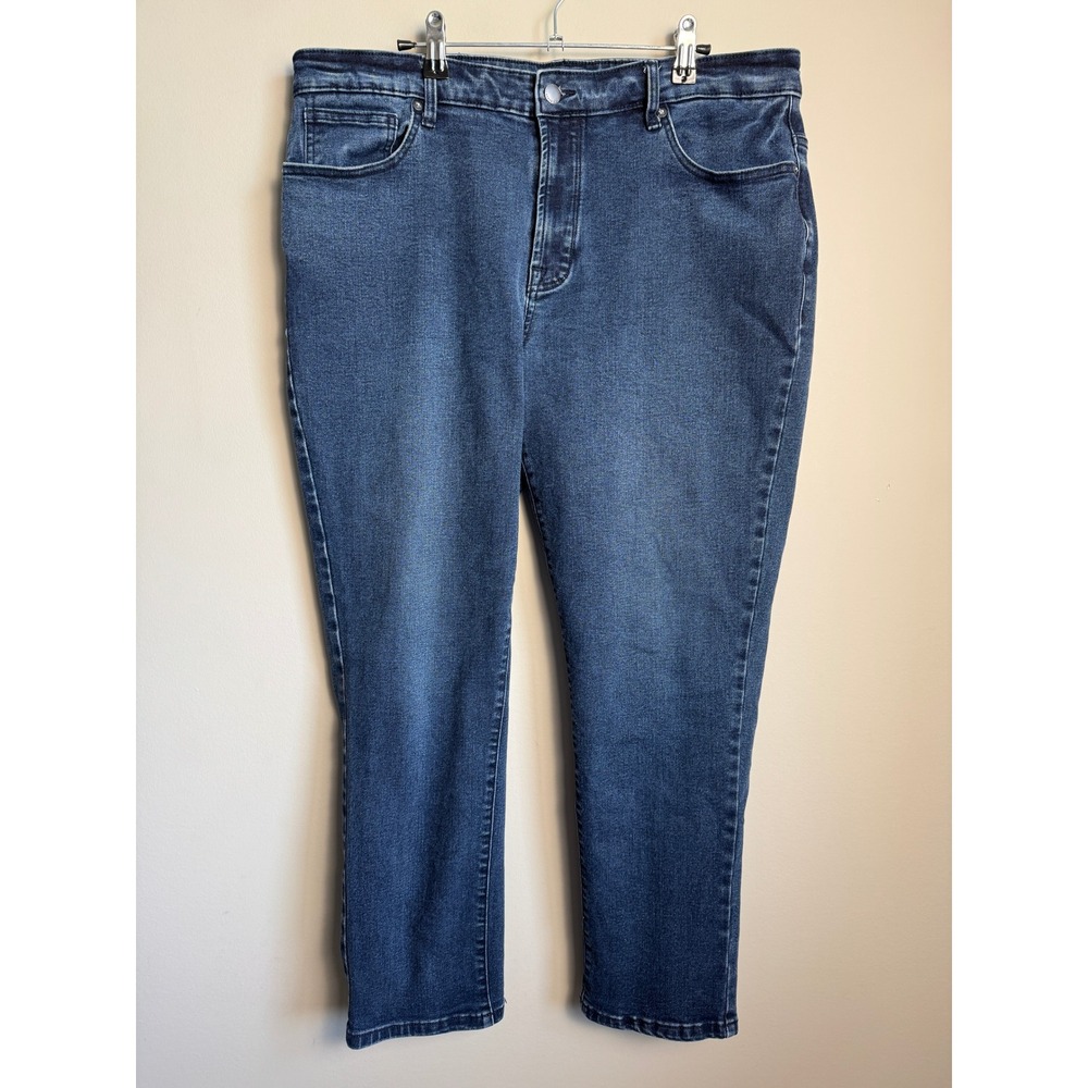 Ted Baker Mens Blue Straight Leg Stretch Jeans 36x30 Designer Casual Denim